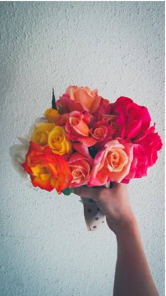 Students in floristry class